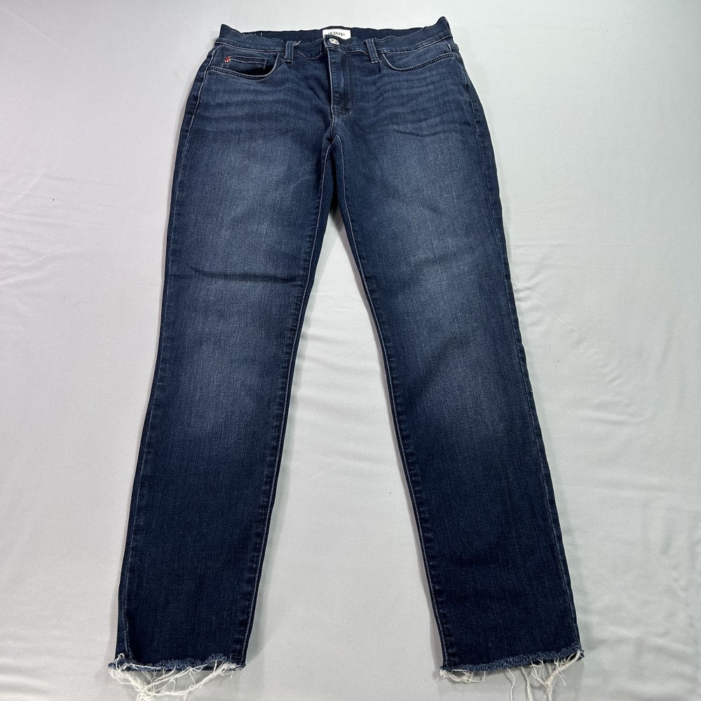 Hudson Jeans Womens 26 Blue Natalie Midrise Super‎ Skinny Ankle Raw Hem Stretch